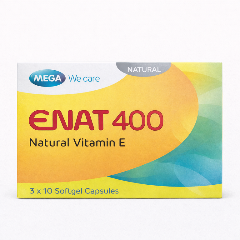 MEGA We Care Enat 400 Natural Vitamin E 400 IU Softgel Capsules x 30 Capsules x 30 Softgels